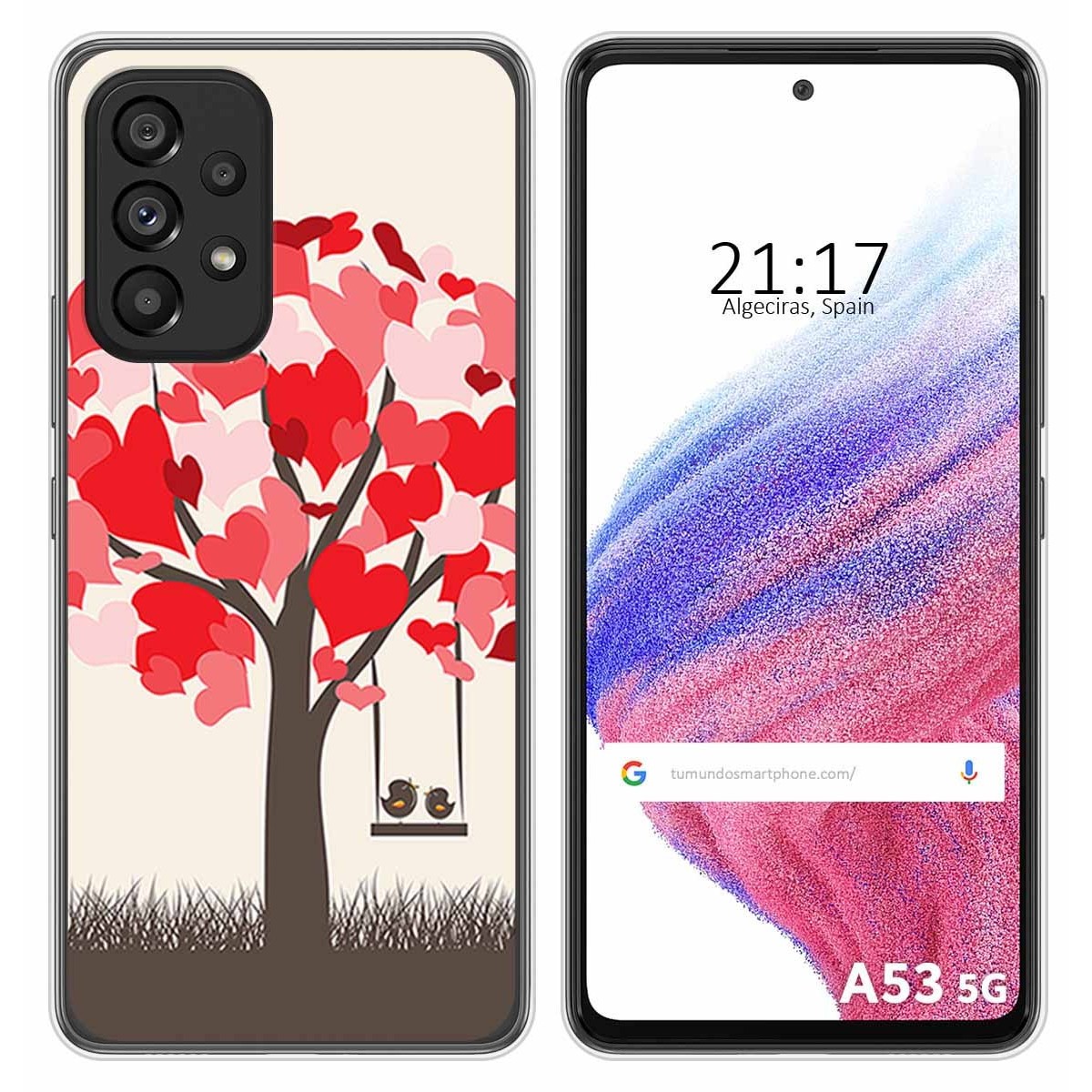 Funda Silicona para Samsung Galaxy A53 5G diseño Pajaritos Dibujos