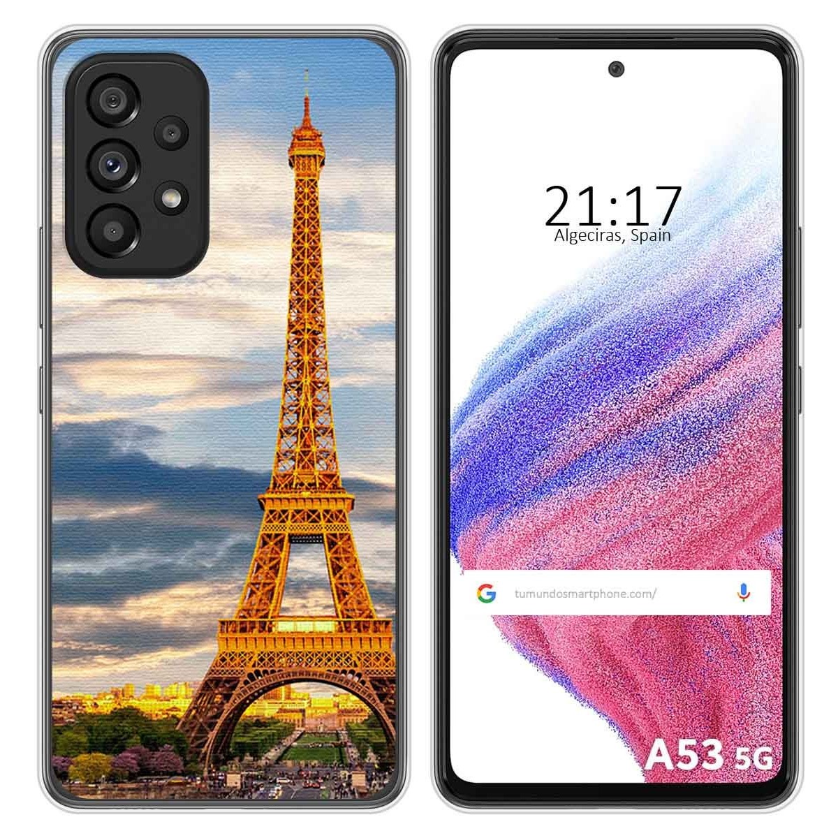 Funda Silicona para Samsung Galaxy A53 5G diseño Paris Dibujos