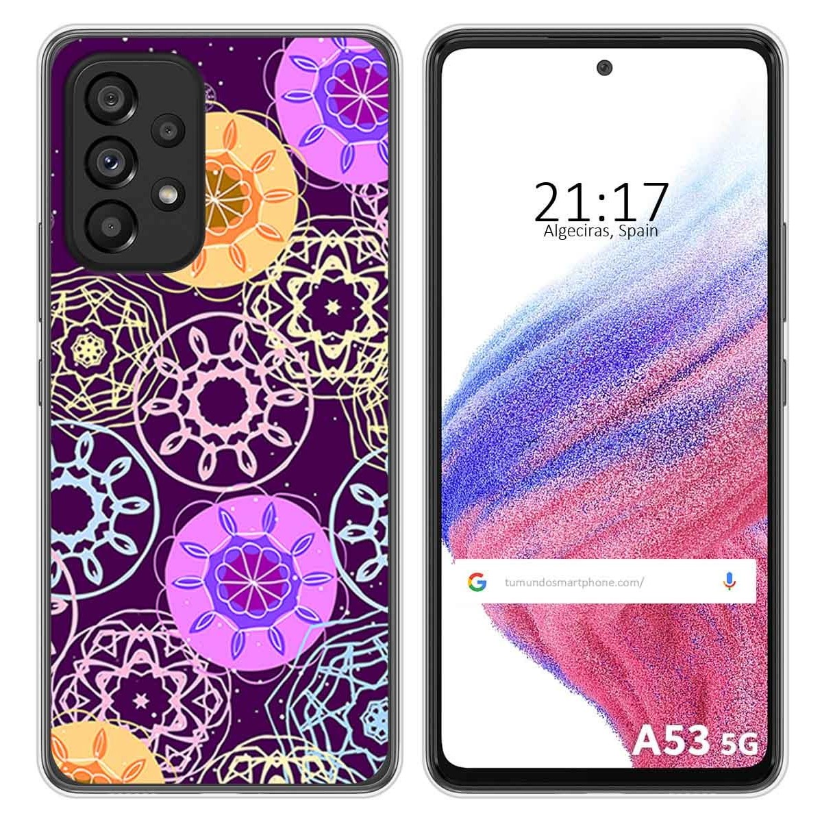 Funda Silicona para Samsung Galaxy A53 5G diseño Radial Dibujos