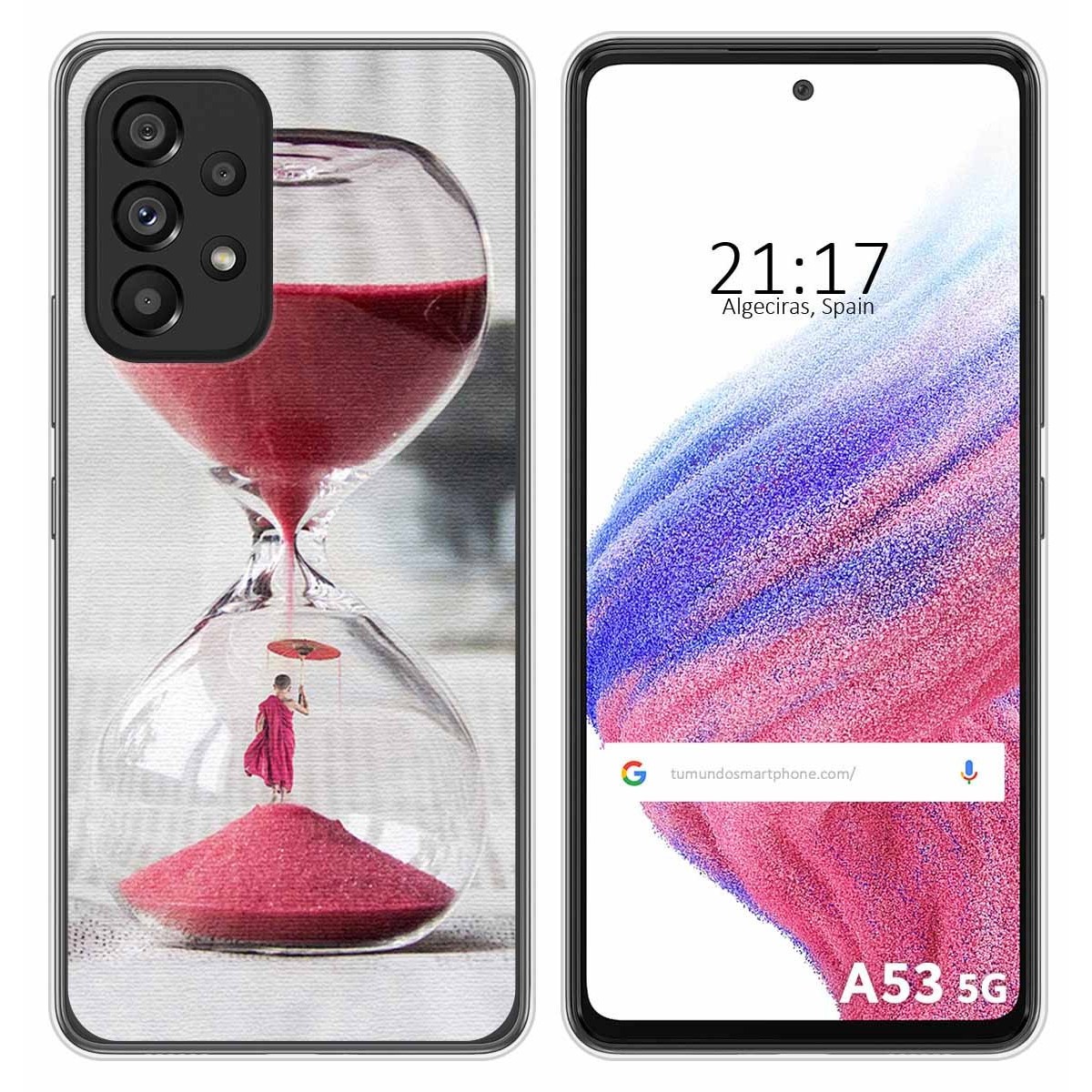 Funda Silicona para Samsung Galaxy A53 5G diseño Reloj Dibujos