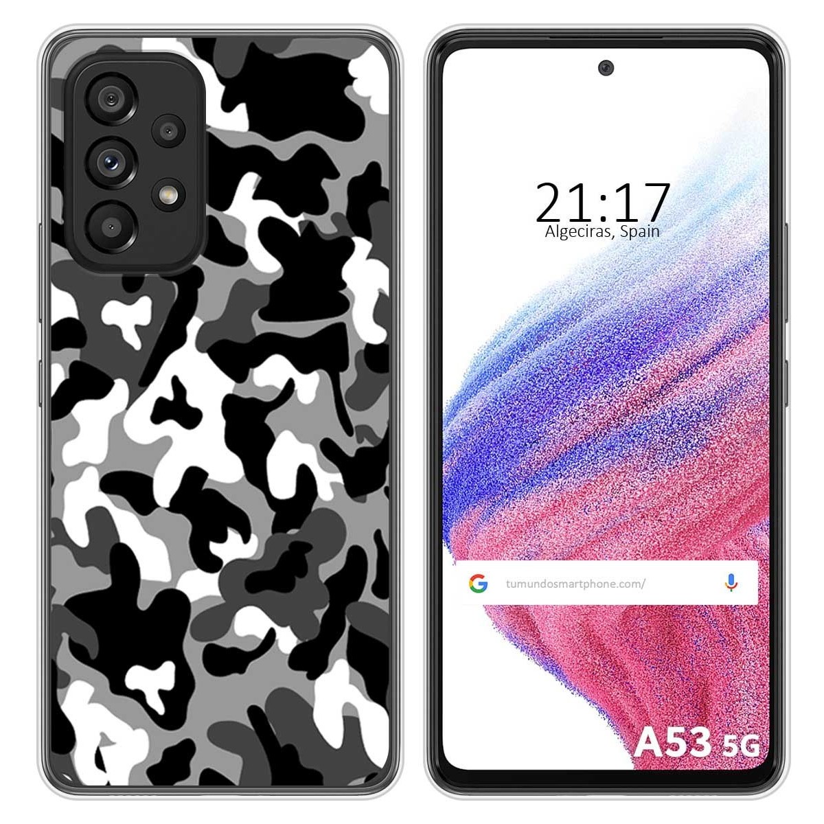 Funda Silicona para Samsung Galaxy A53 5G diseño Snow Camuflaje Dibujos