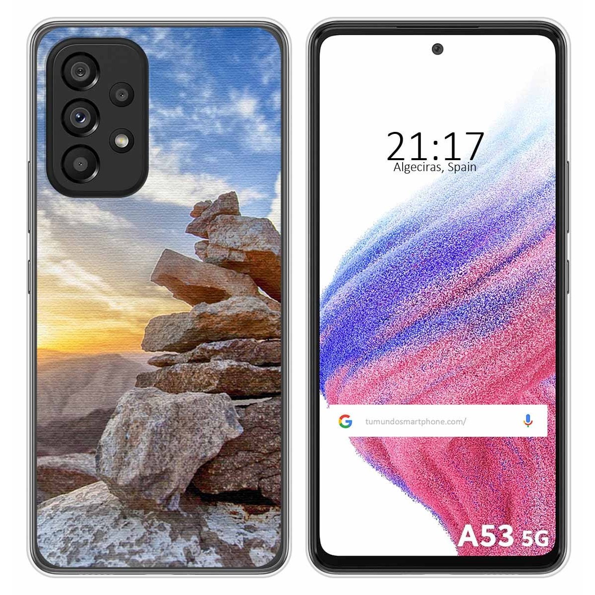 Funda Silicona para Samsung Galaxy A53 5G diseño Sunset Dibujos