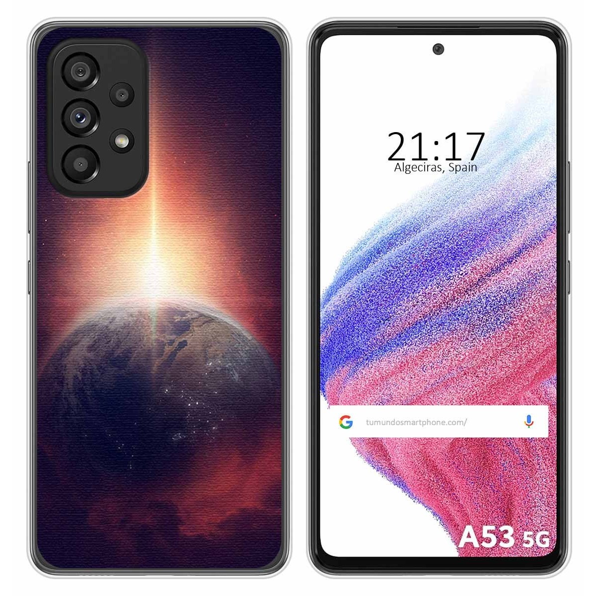 Funda Silicona para Samsung Galaxy A53 5G diseño Tierra Dibujos