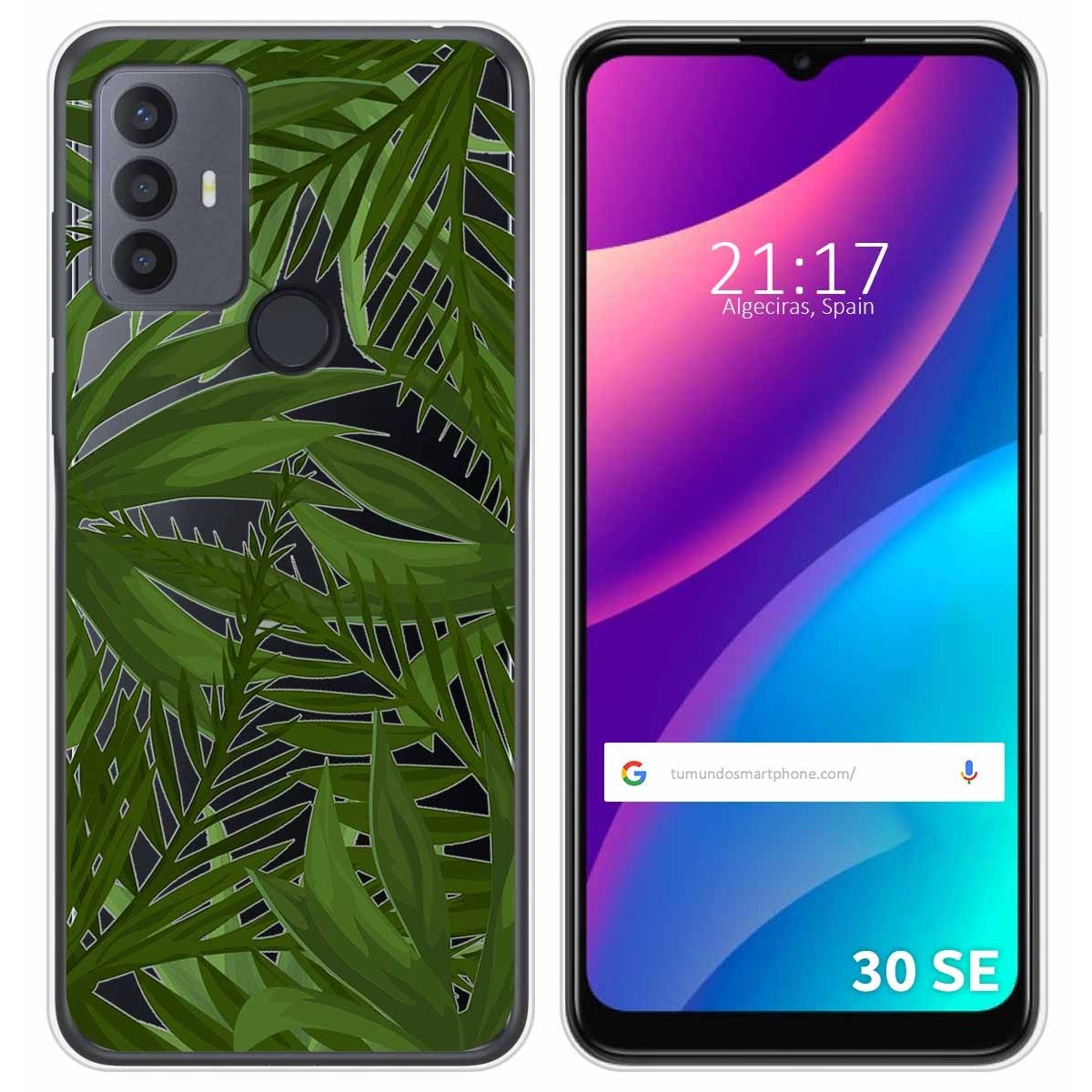 Funda Silicona Transparente para TCL 30 SE / 30E / 306 diseño Jungla Dibujos