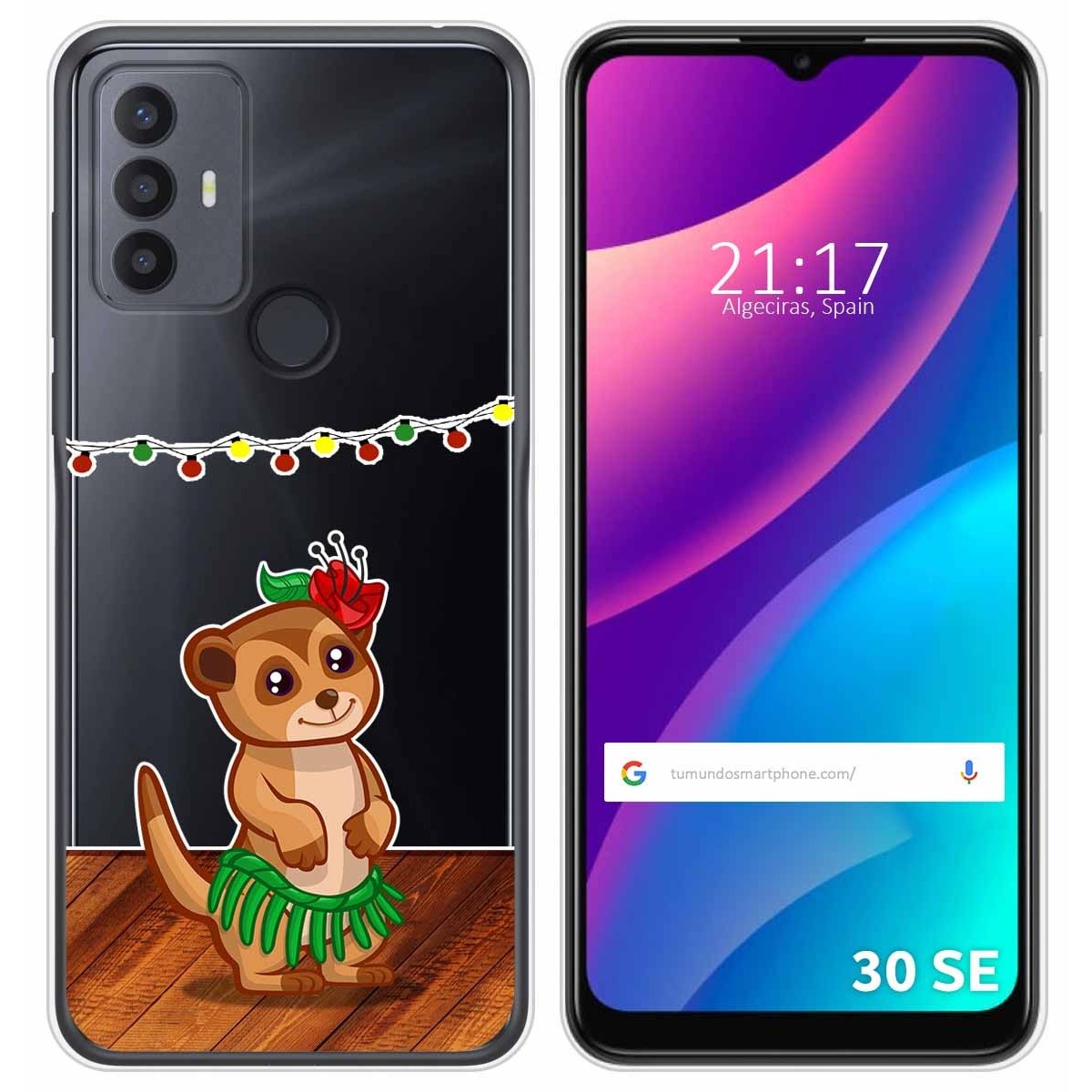 Funda Silicona Transparente para TCL 30 SE / 30E / 306 diseño Suricata Dibujos