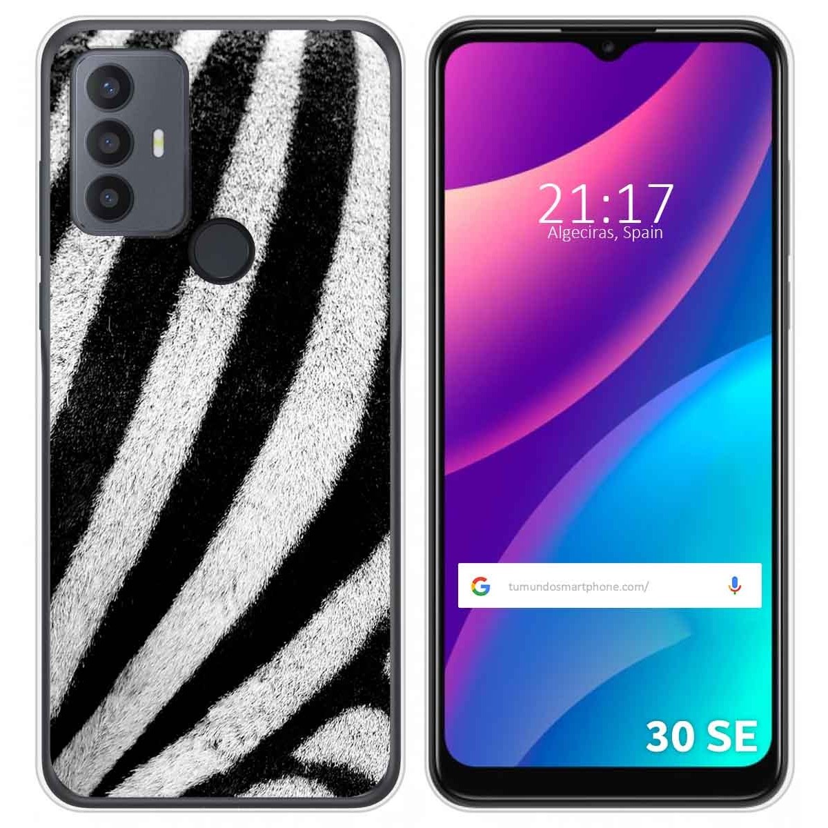 Funda Silicona para TCL 30 SE / 30E / 306 diseño Animal 02 Dibujos