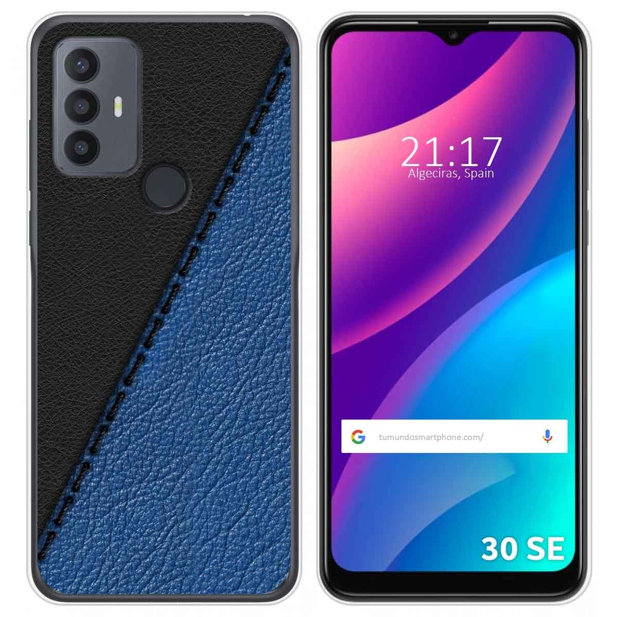 Funda Silicona para TCL 30 SE / 30E / 306 diseño Cuero 02 Dibujos