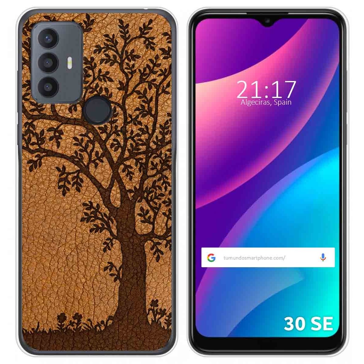 Funda Silicona para TCL 30 SE / 30E / 306 diseño Cuero 03 Dibujos