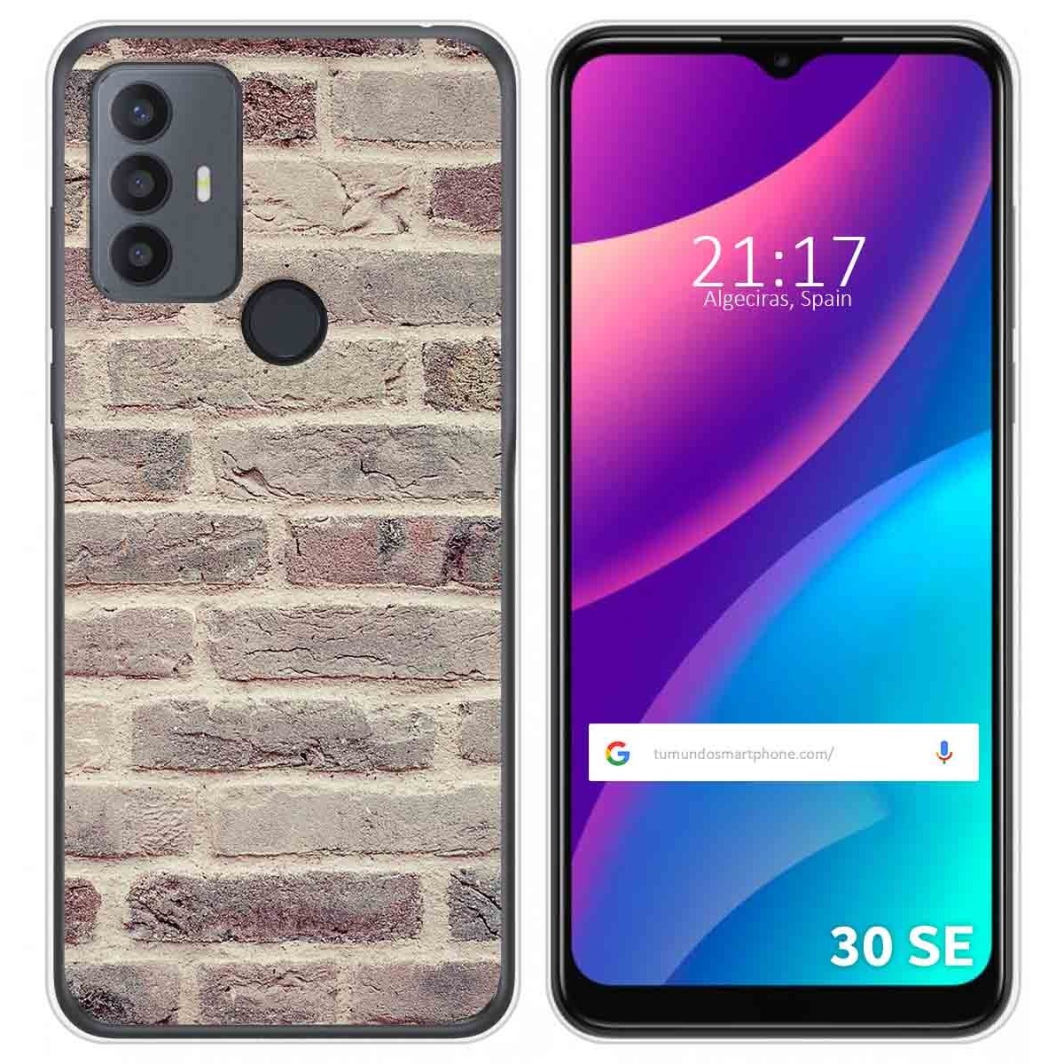 Funda Silicona para TCL 30 SE / 30E / 306 diseño Ladrillo 01 Dibujos