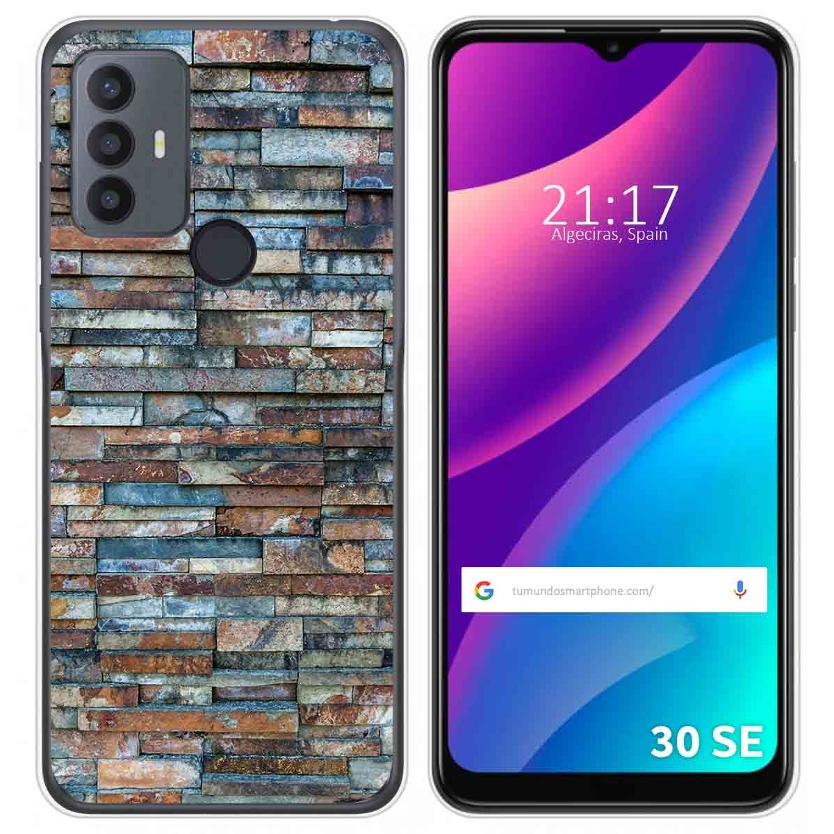 Funda Silicona para TCL 30 SE / 30E / 306 diseño Ladrillo 05 Dibujos