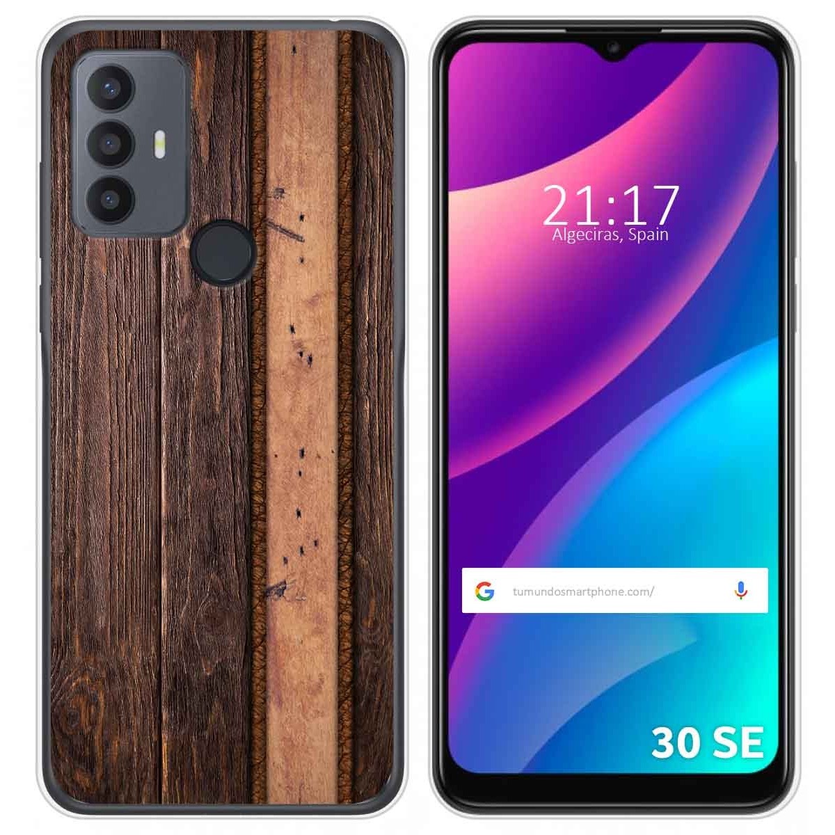 Funda Silicona para TCL 30 SE / 30E / 306 diseño Madera 05 Dibujos