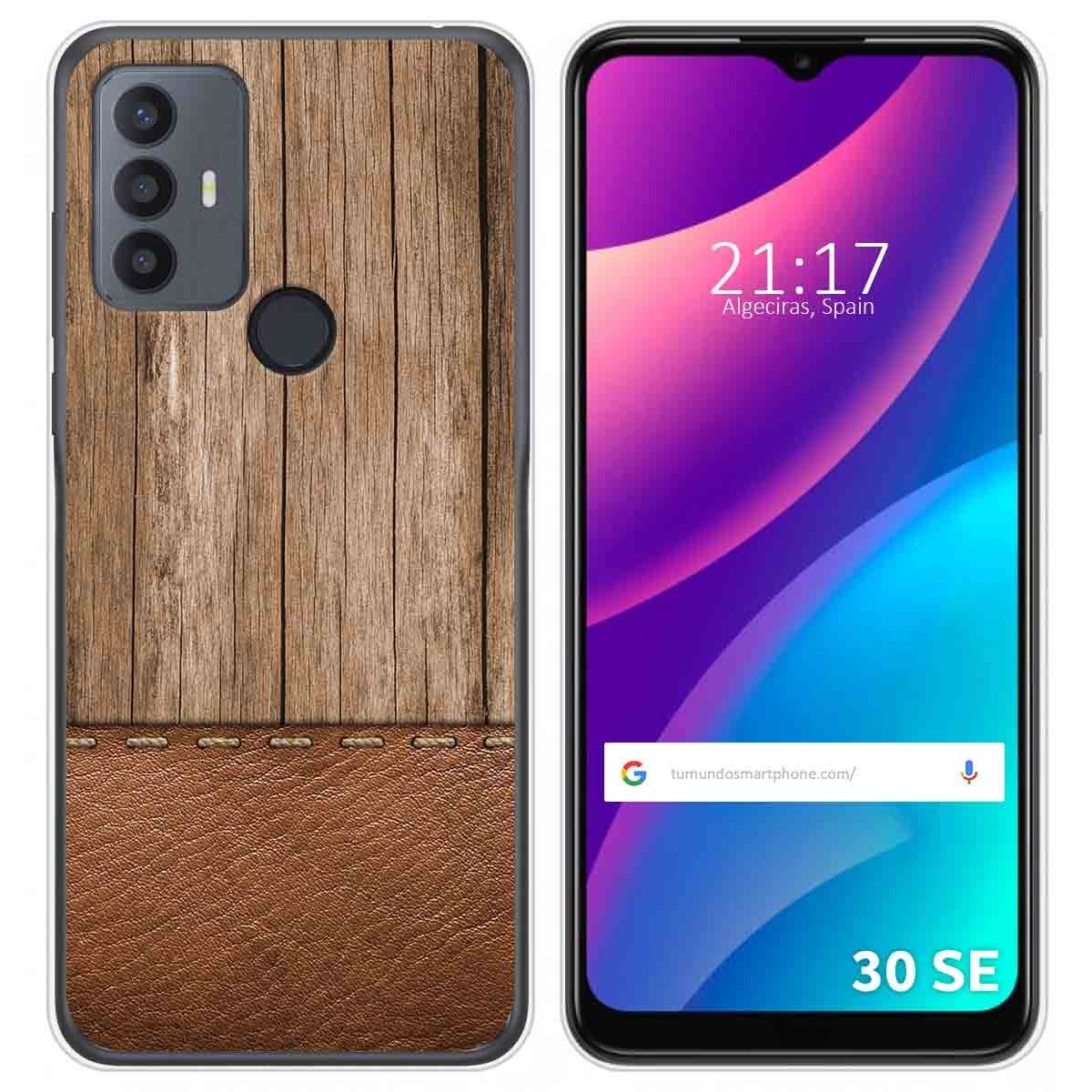 Funda Silicona para TCL 30 SE / 30E / 306 diseño Madera 09 Dibujos