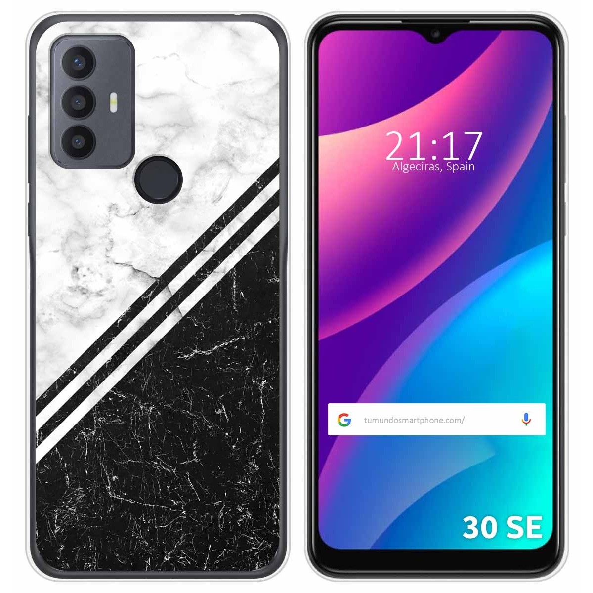 Funda Silicona para TCL 30 SE / 30E / 306 diseño Mármol 01 Dibujos