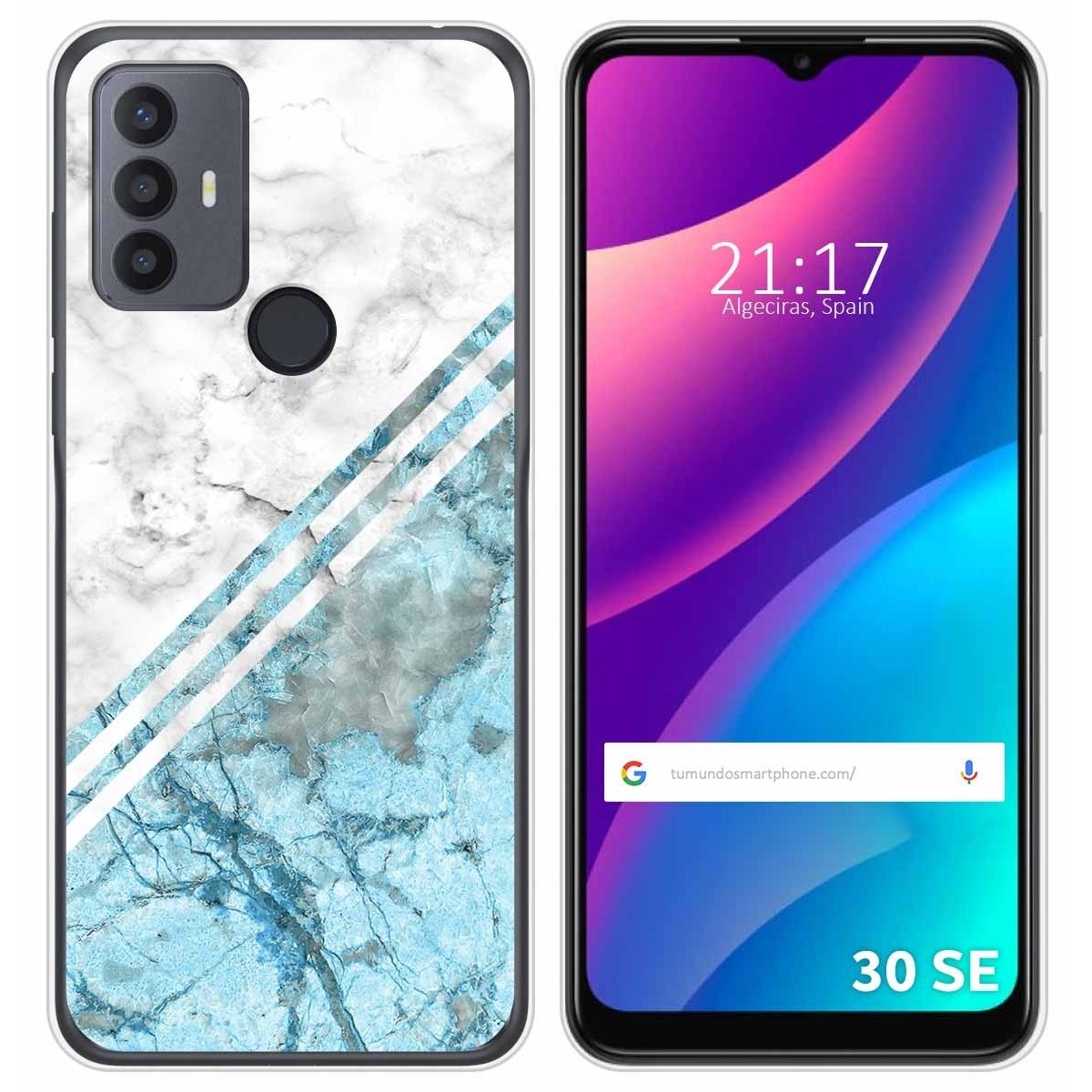 Funda Silicona para TCL 30 SE / 30E / 306 diseño Mármol 02 Dibujos