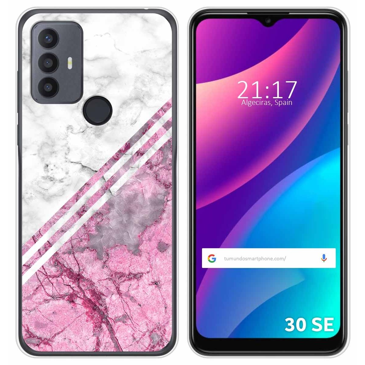 Funda Silicona para TCL 30 SE / 30E / 306 diseño Mármol 03 Dibujos