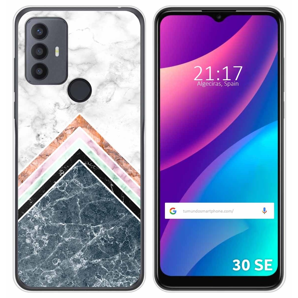 Funda Silicona para TCL 30 SE / 30E / 306 diseño Mármol 05 Dibujos