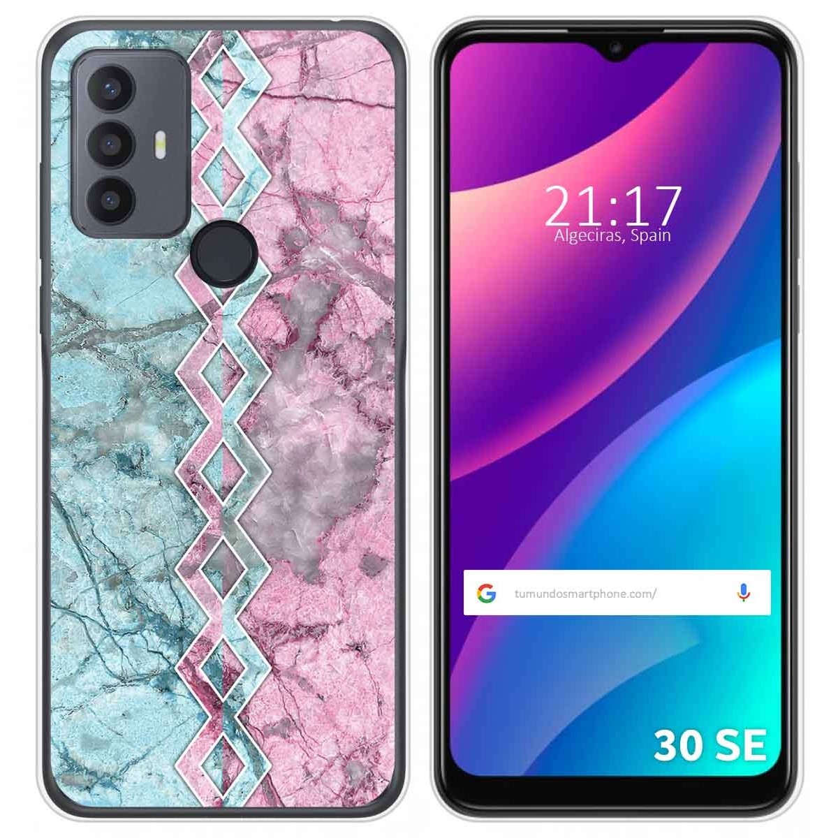 Funda Silicona para TCL 30 SE / 30E / 306 diseño Mármol 08 Dibujos