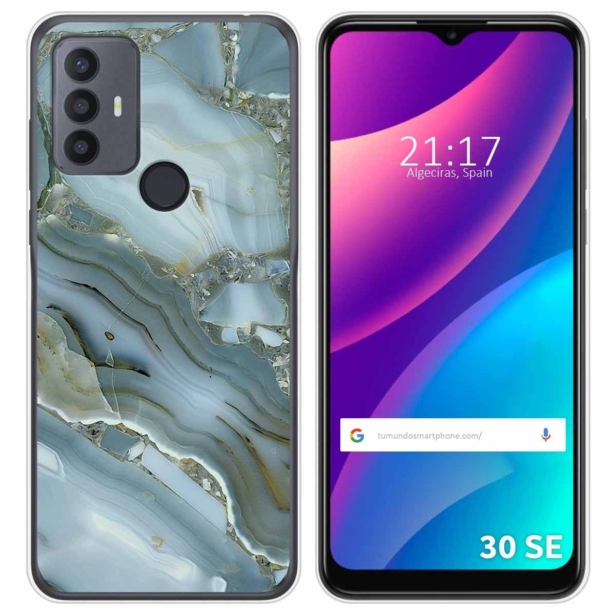 Funda Silicona para TCL 30 SE / 30E / 306 diseño Mármol 09 Dibujos