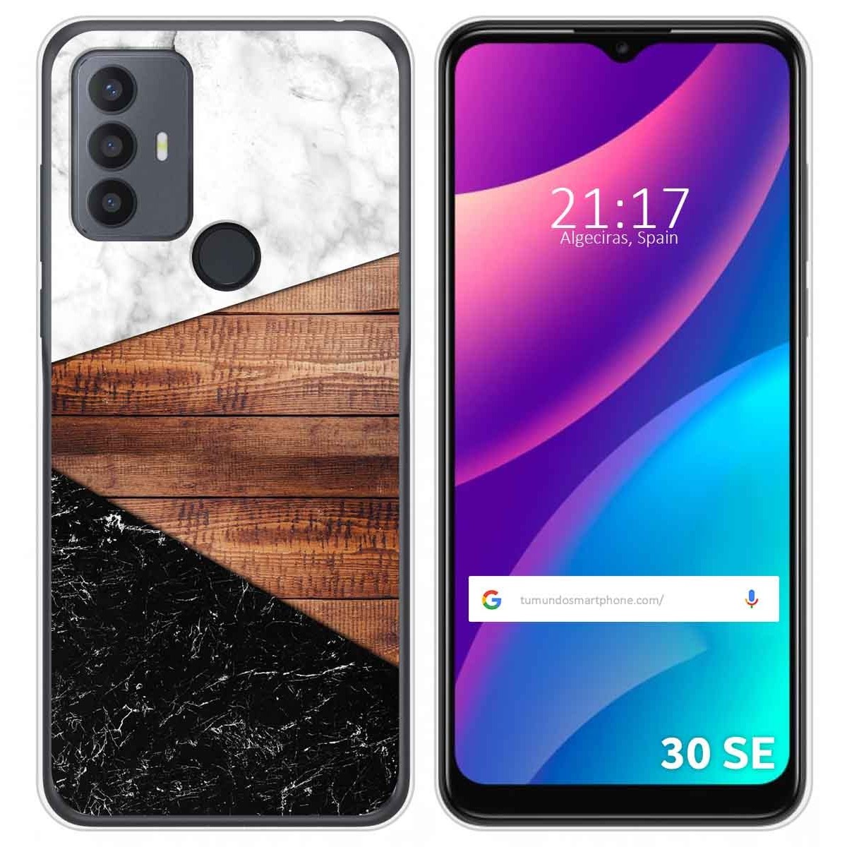 Funda Silicona para TCL 30 SE / 30E / 306 diseño Mármol 11 Dibujos