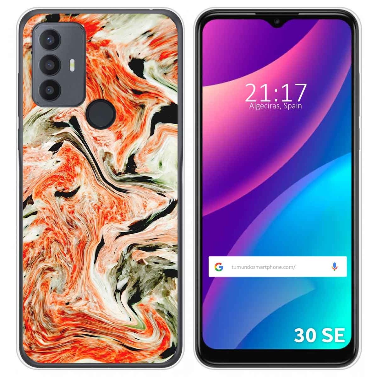 Funda Silicona para TCL 30 SE / 30E / 306 diseño Mármol 12 Dibujos