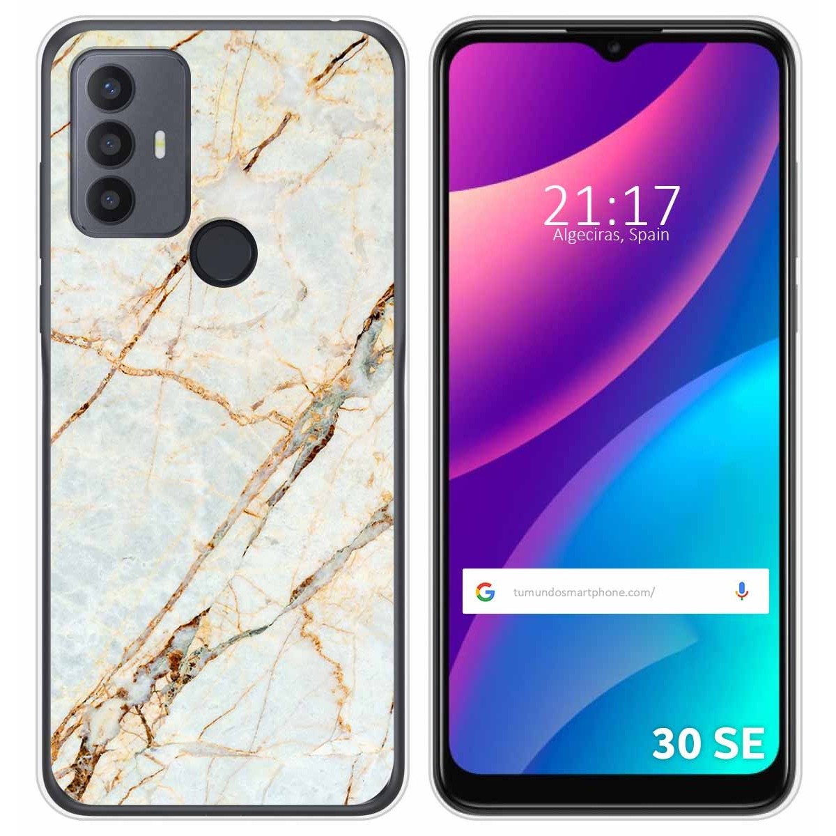 Funda Silicona para TCL 30 SE / 30E / 306 diseño Mármol 13 Dibujos