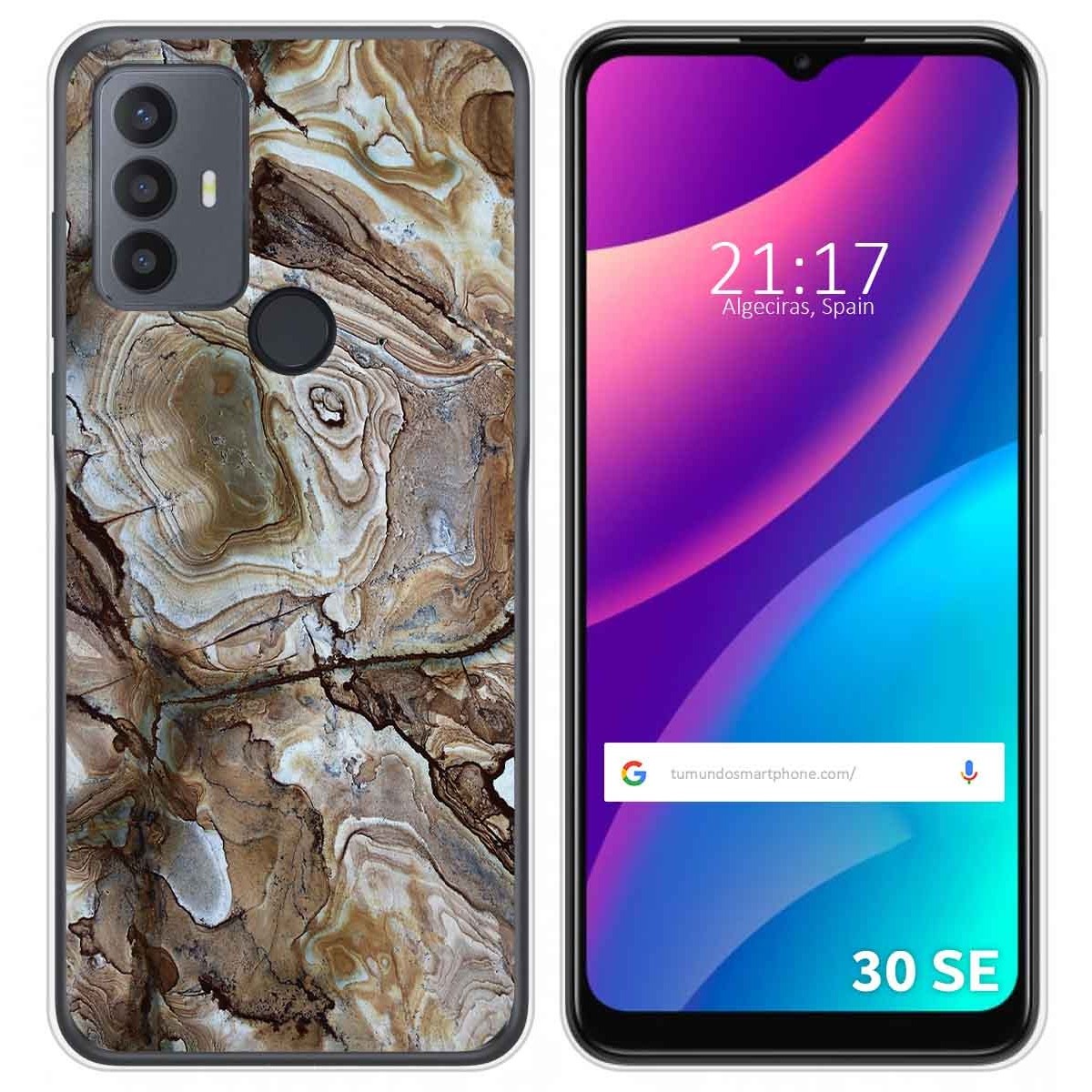Funda Silicona para TCL 30 SE / 30E / 306 diseño Mármol 14 Dibujos