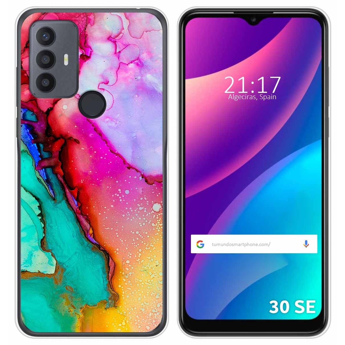 Funda Silicona para TCL 30 SE / 30E / 306 diseño Mármol 15 Dibujos