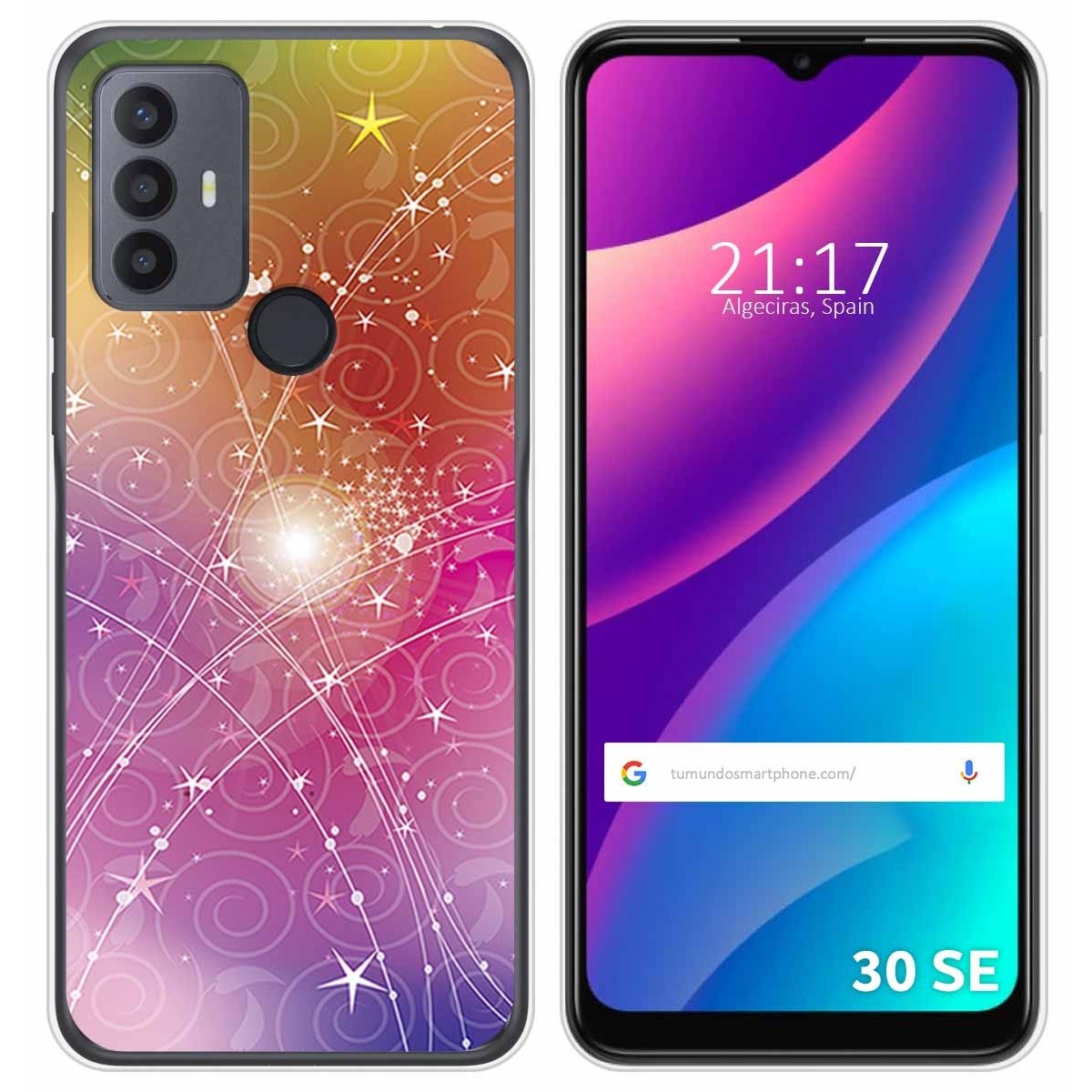 Funda Silicona para TCL 30 SE / 30E / 306 diseño Abstracto Dibujos