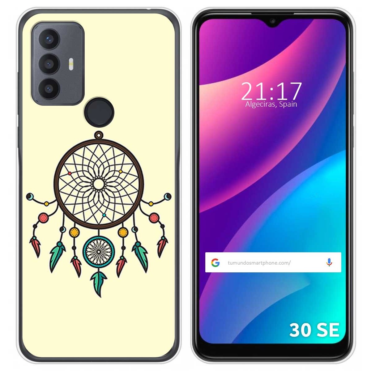 Funda Silicona para TCL 30 SE / 30E / 306 diseño Atrapasueños Dibujos