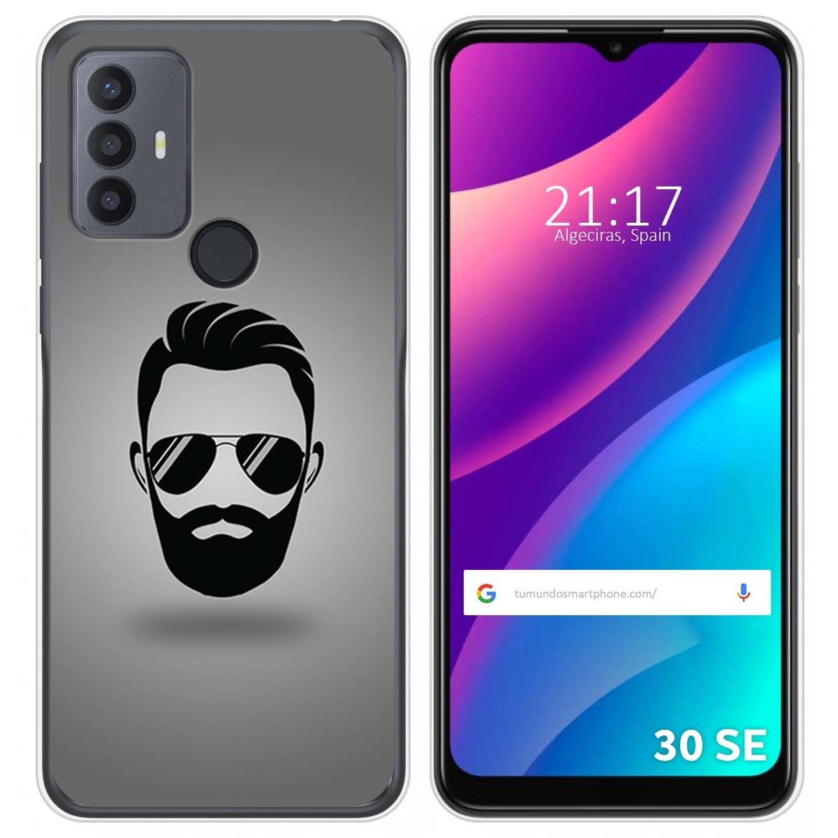Funda Silicona para TCL 30 SE / 30E / 306 diseño Barba Dibujos