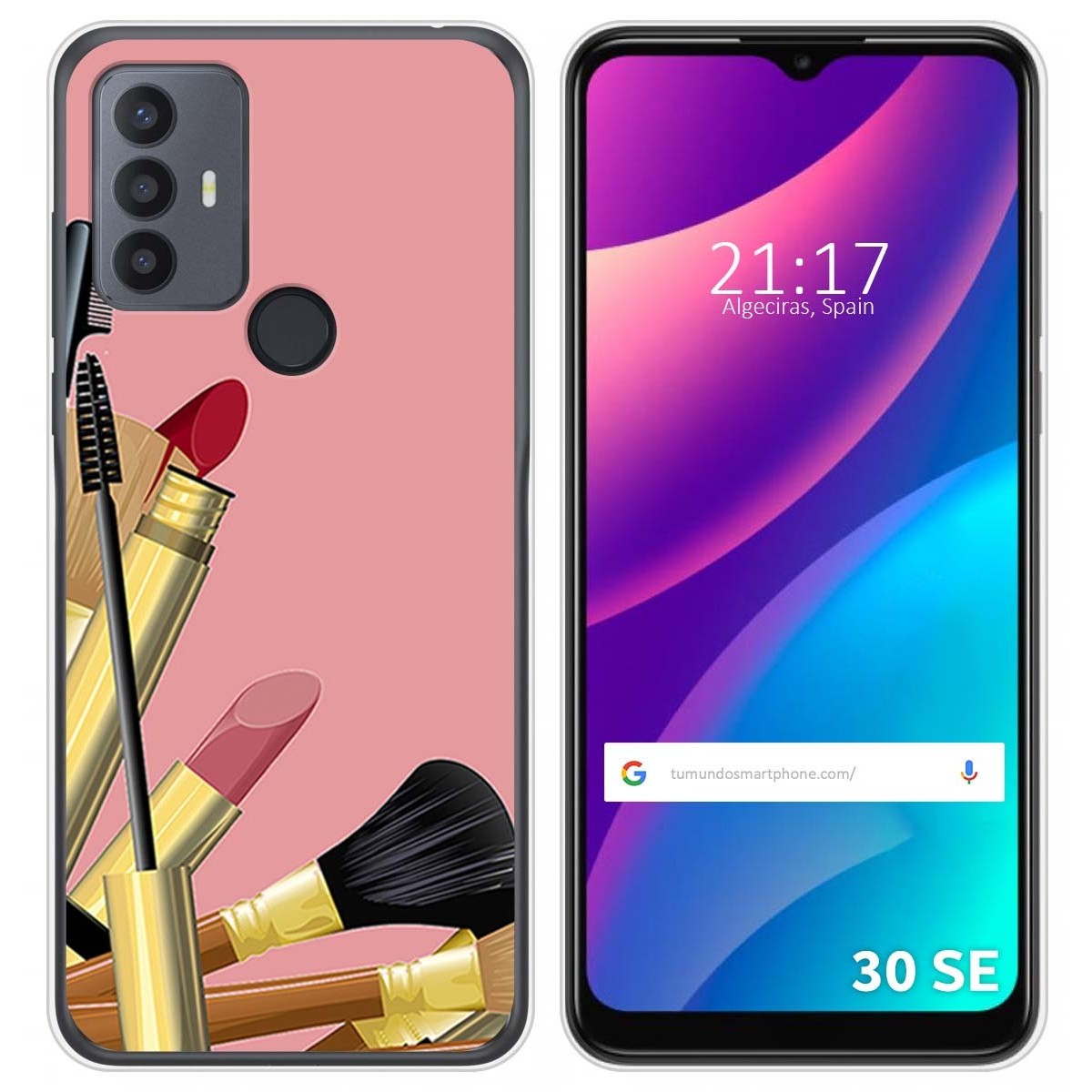 Funda Silicona para TCL 30 SE / 30E / 306 diseño Brochas Dibujos