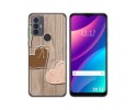 Funda Silicona para TCL 30 SE / 30E / 306 diseño Corazones Madera Dibujos