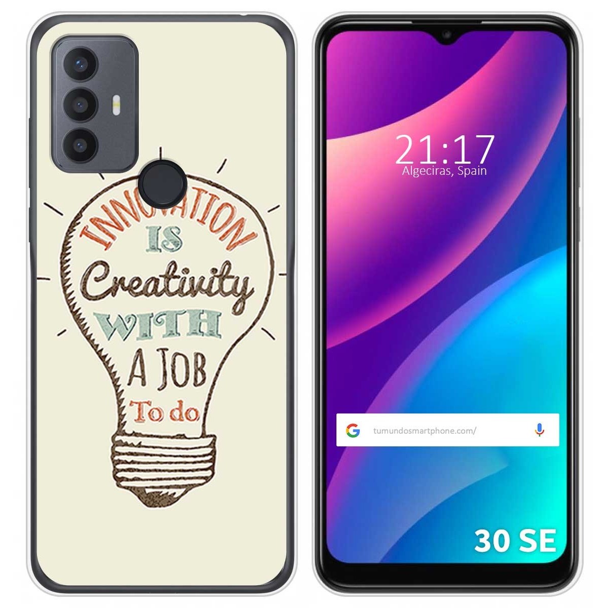 Funda Silicona para TCL 30 SE / 30E / 306 diseño Creativity Dibujos
