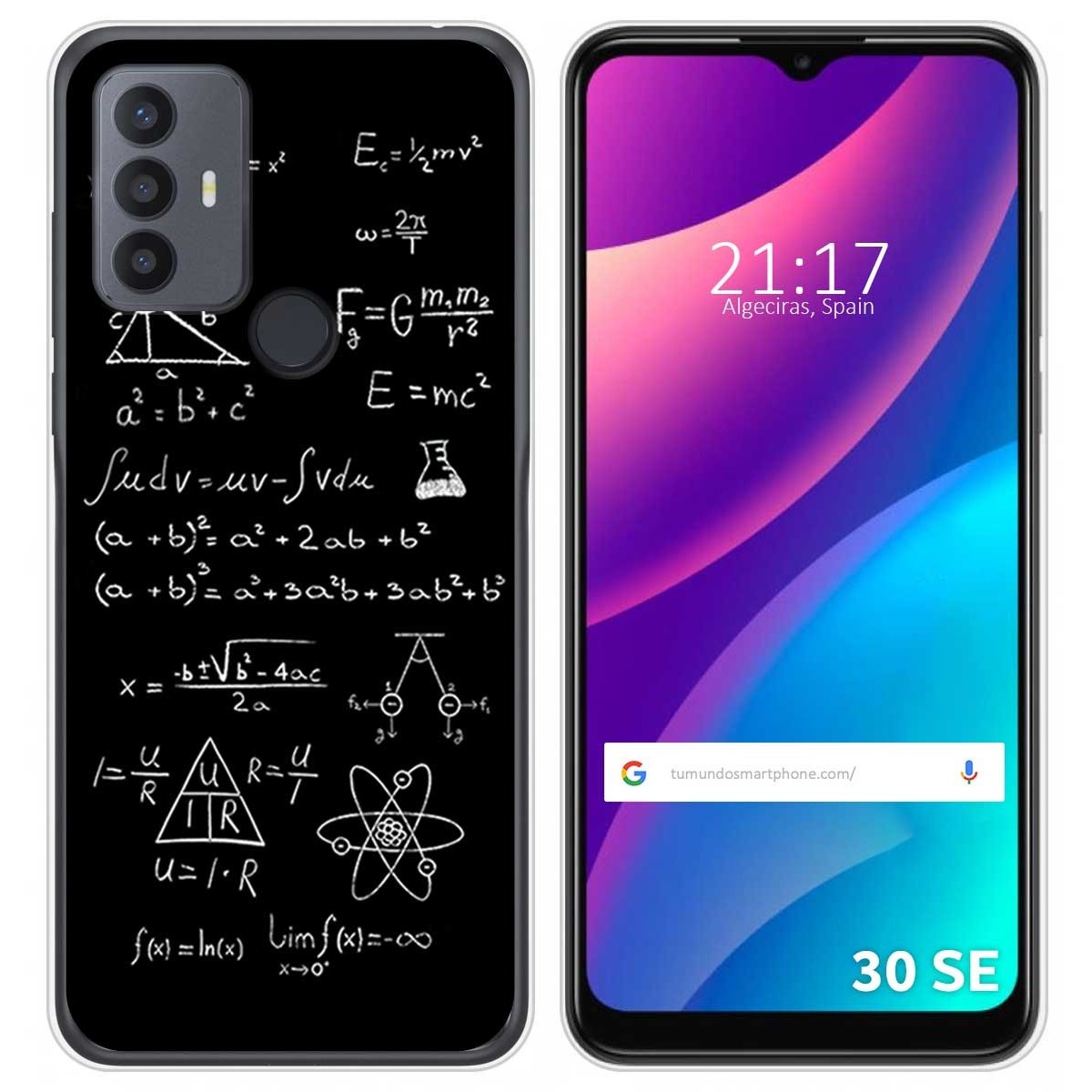 Funda Silicona para TCL 30 SE / 30E / 306 diseño Formulas Dibujos