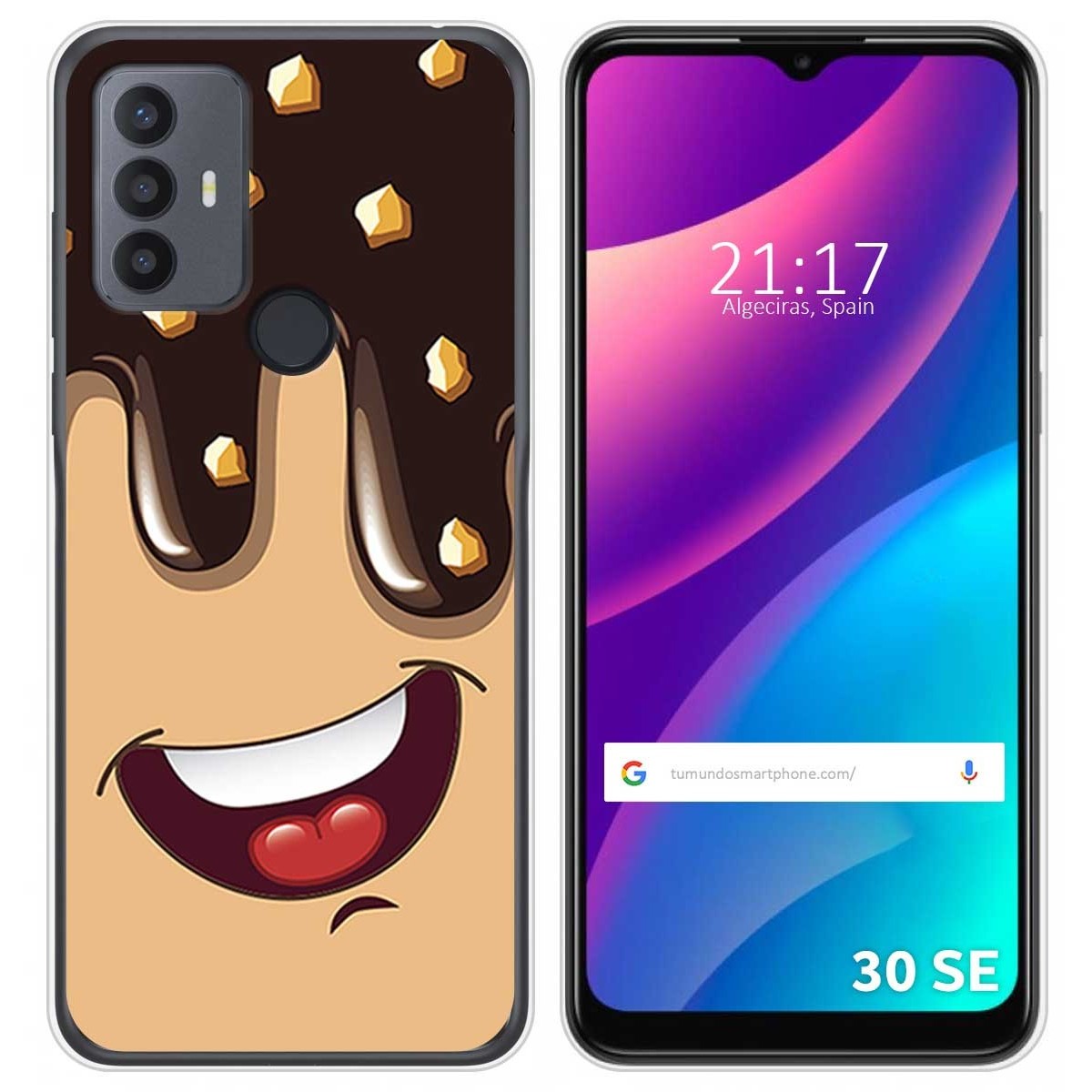 Funda Silicona para TCL 30 SE / 30E / 306 diseño Helado Chocolate Dibujos