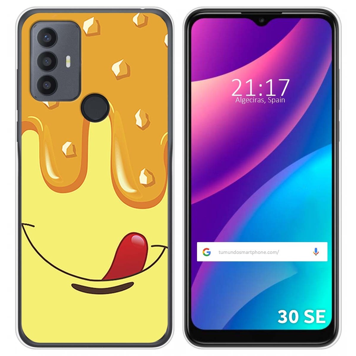 Funda Silicona para TCL 30 SE / 30E / 306 diseño Helado Vainilla Dibujos