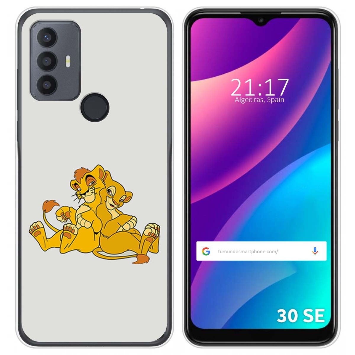 Funda Silicona para TCL 30 SE / 30E / 306 diseño Leones Dibujos