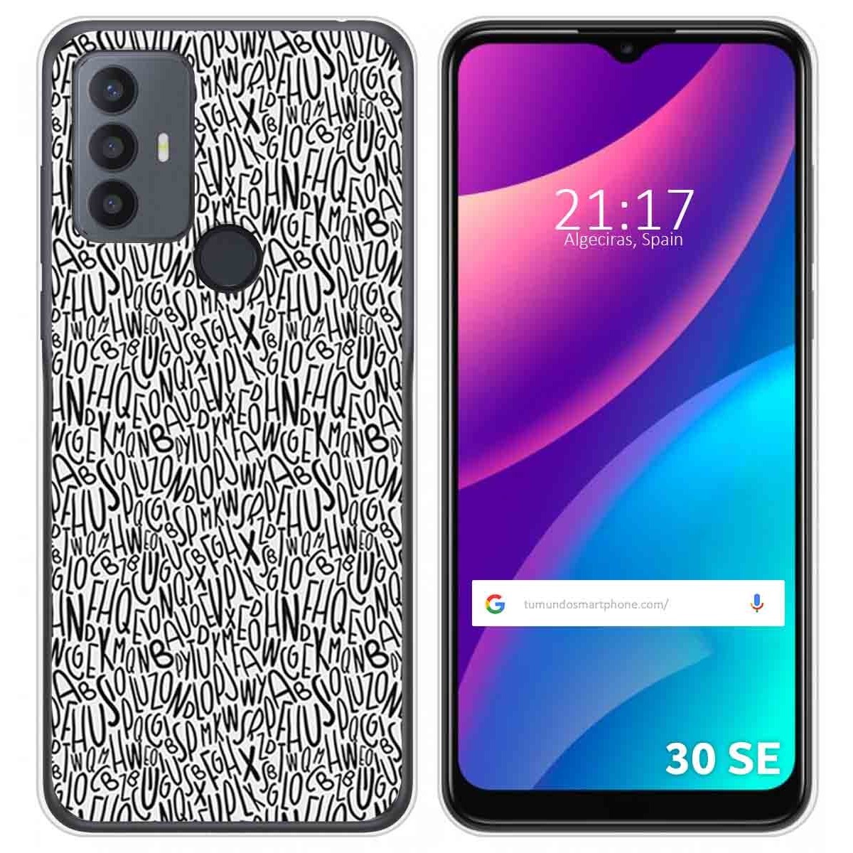 Funda Silicona para TCL 30 SE / 30E / 306 diseño Letras Dibujos