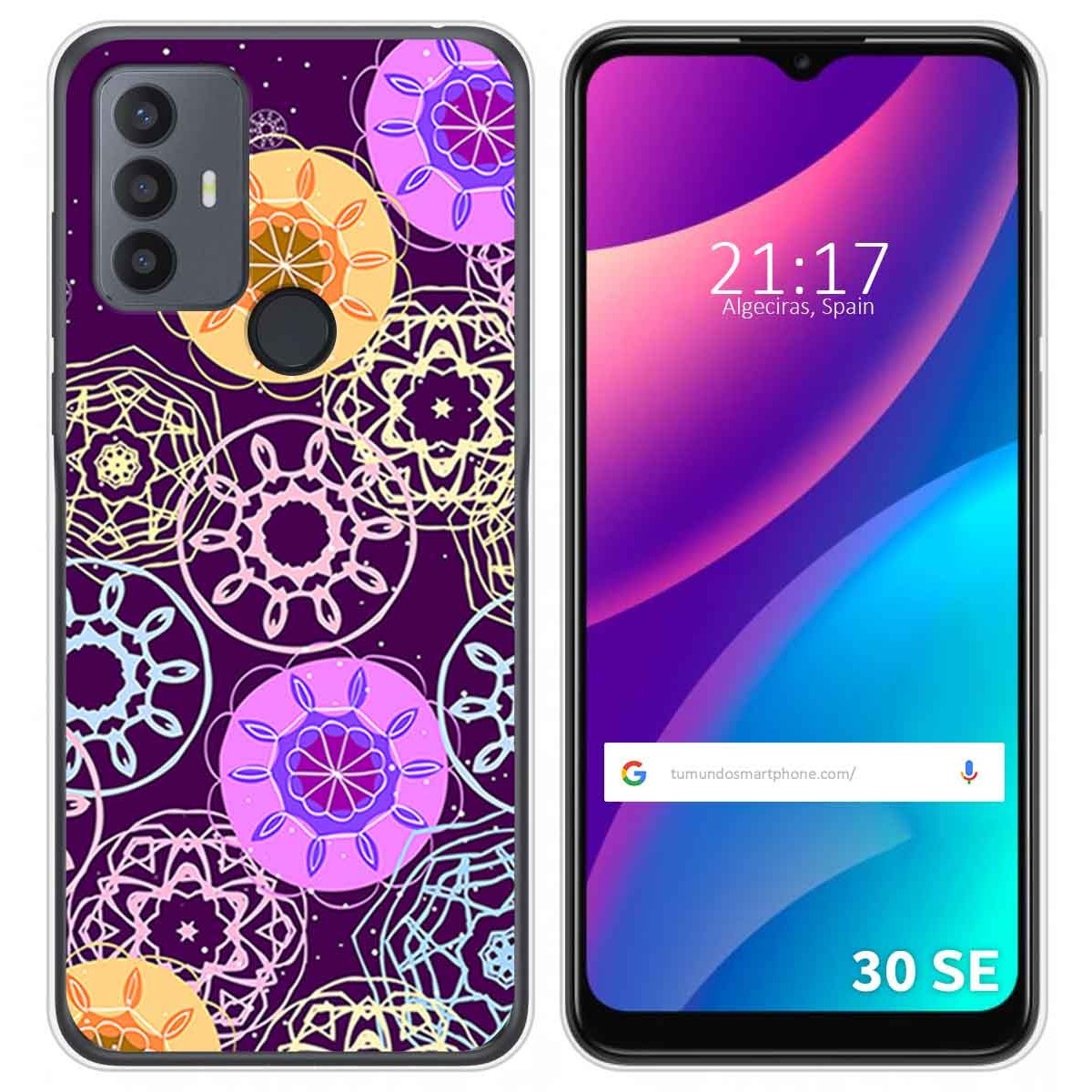 Funda Silicona para TCL 30 SE / 30E / 306 diseño Radial Dibujos