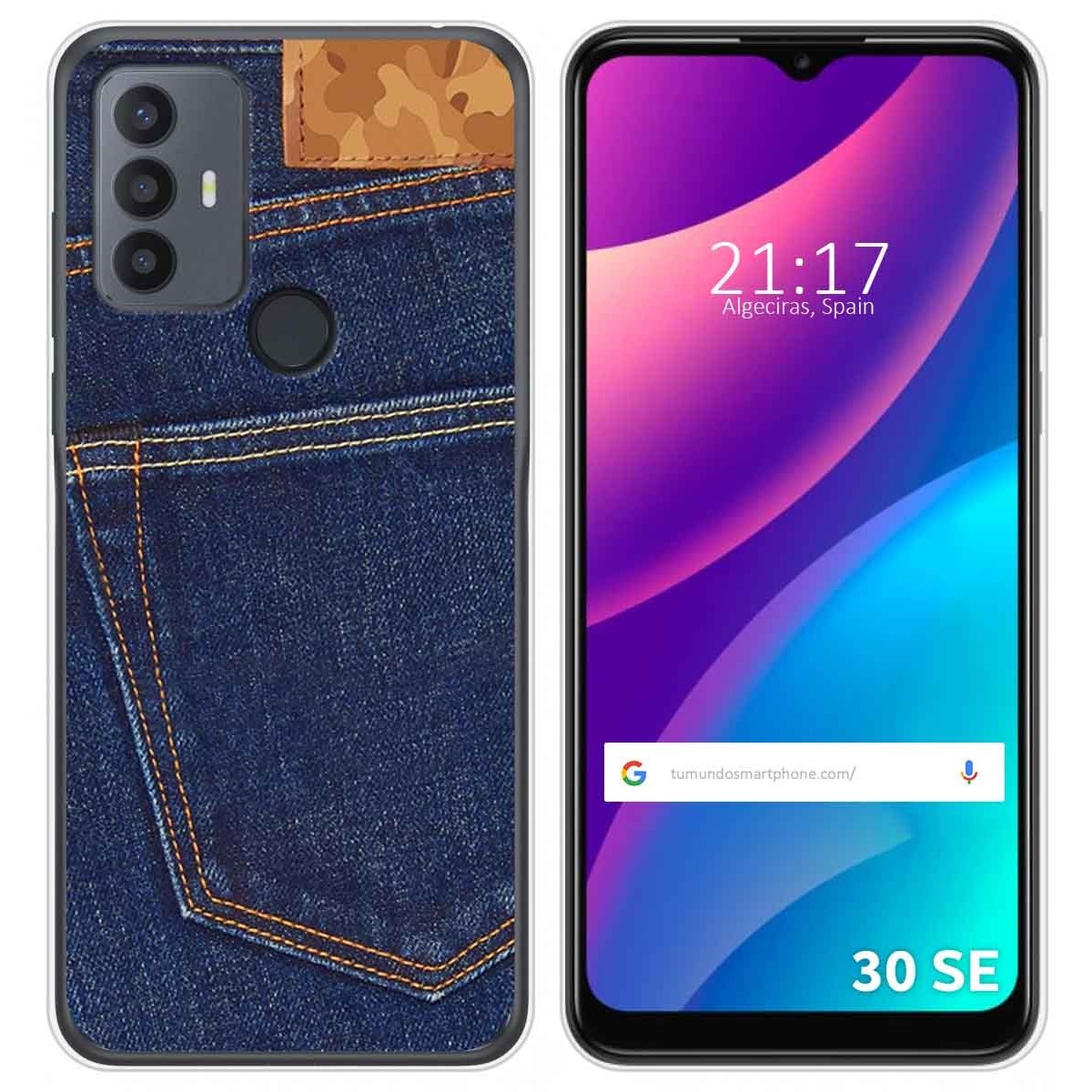 Funda Silicona para TCL 30 SE / 30E / 306 diseño Vaquero Dibujos