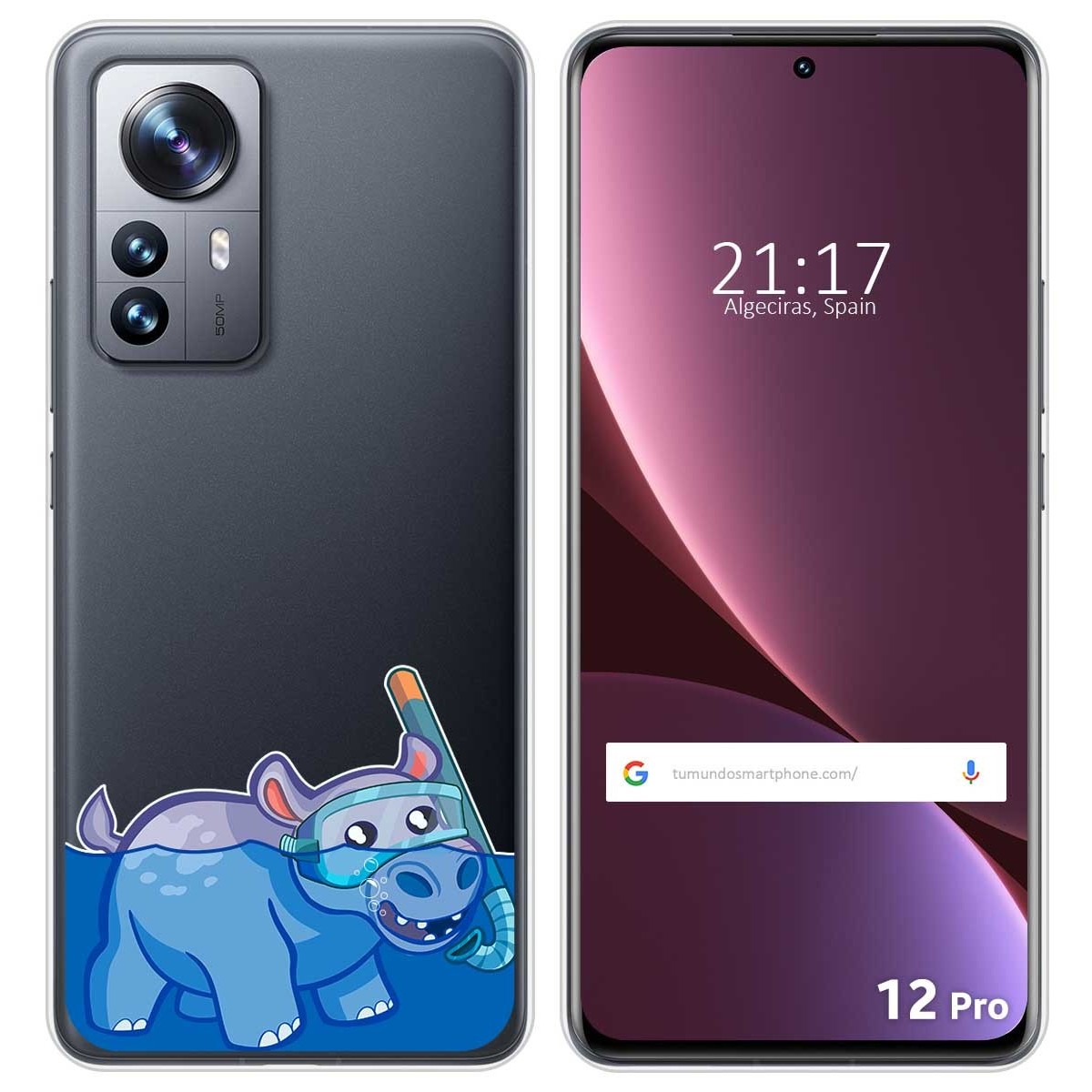 Funda Silicona Transparente para Xiaomi 12 Pro 5G diseño Hipo Dibujos