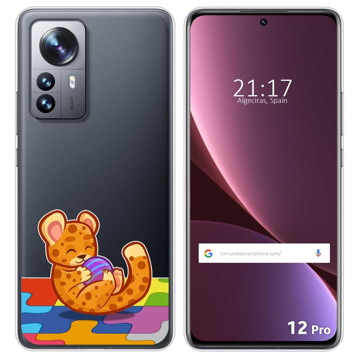 Funda Silicona Transparente para Xiaomi 12 Pro 5G diseño Leopardo Dibujos