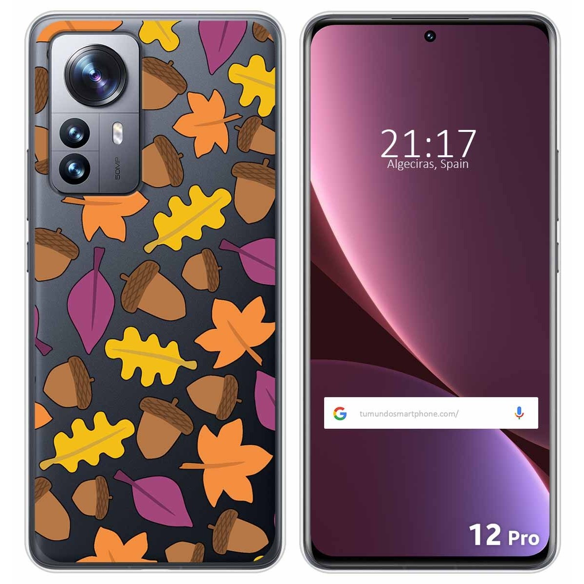 Funda Silicona Transparente para Xiaomi 12 Pro 5G diseño Otoño Dibujos
