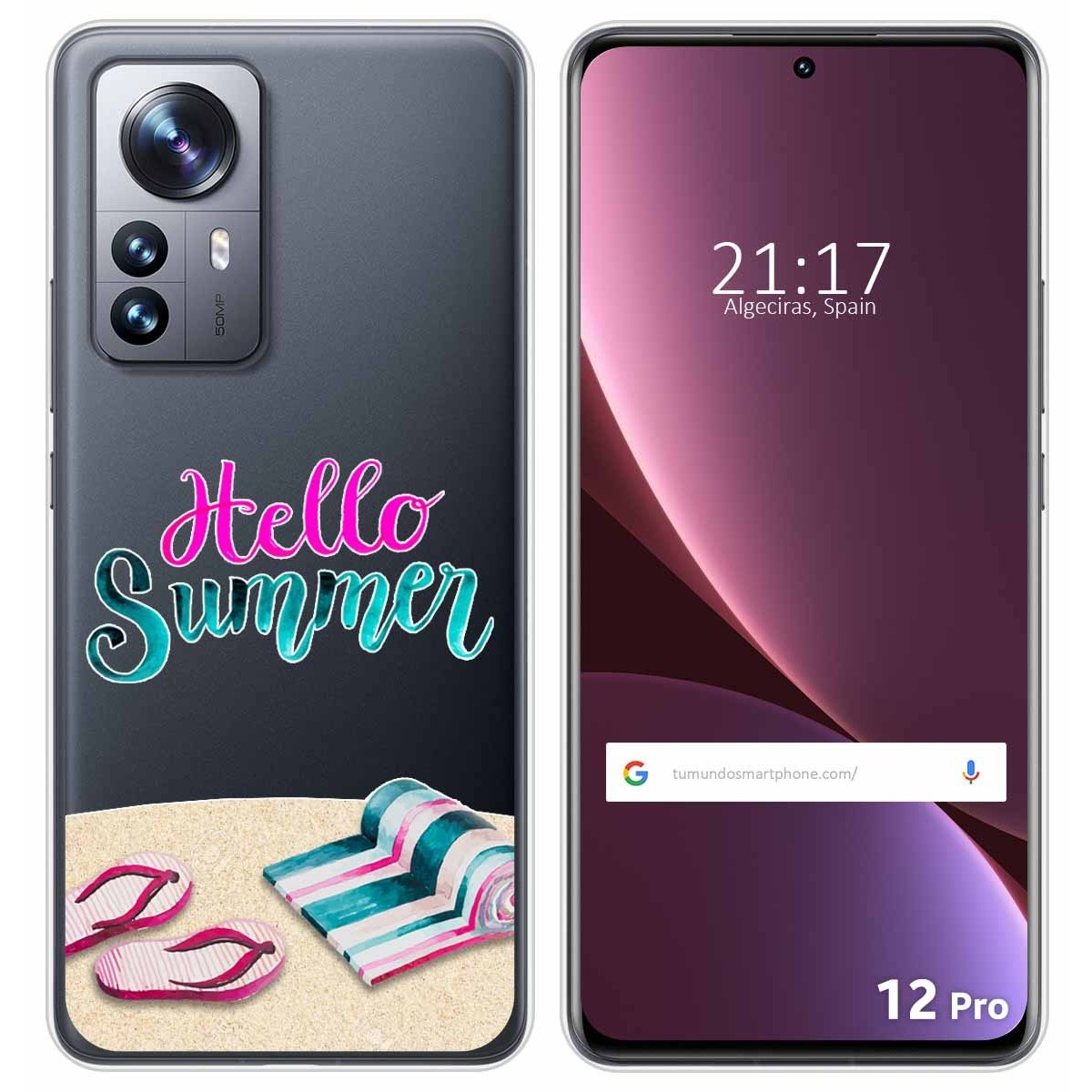Funda Silicona Transparente para Xiaomi 12 Pro 5G diseño Summer Dibujos