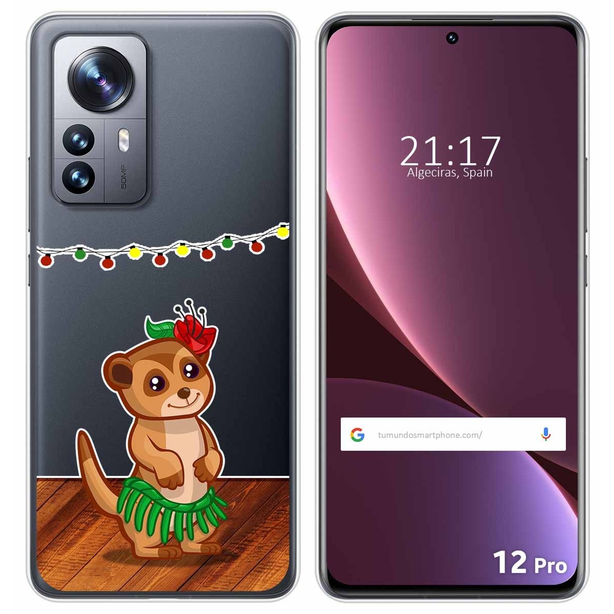 Funda Silicona Transparente para Xiaomi 12 Pro 5G diseño Suricata Dibujos