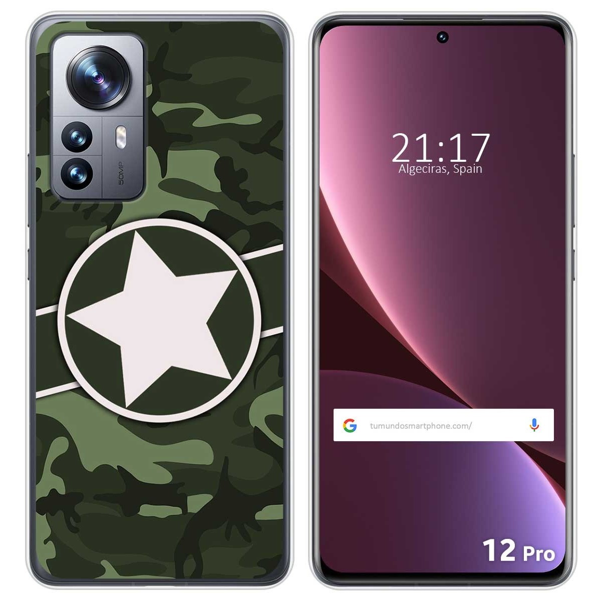 Funda Silicona para Xiaomi 12 Pro 5G diseño Camuflaje 01 Dibujos