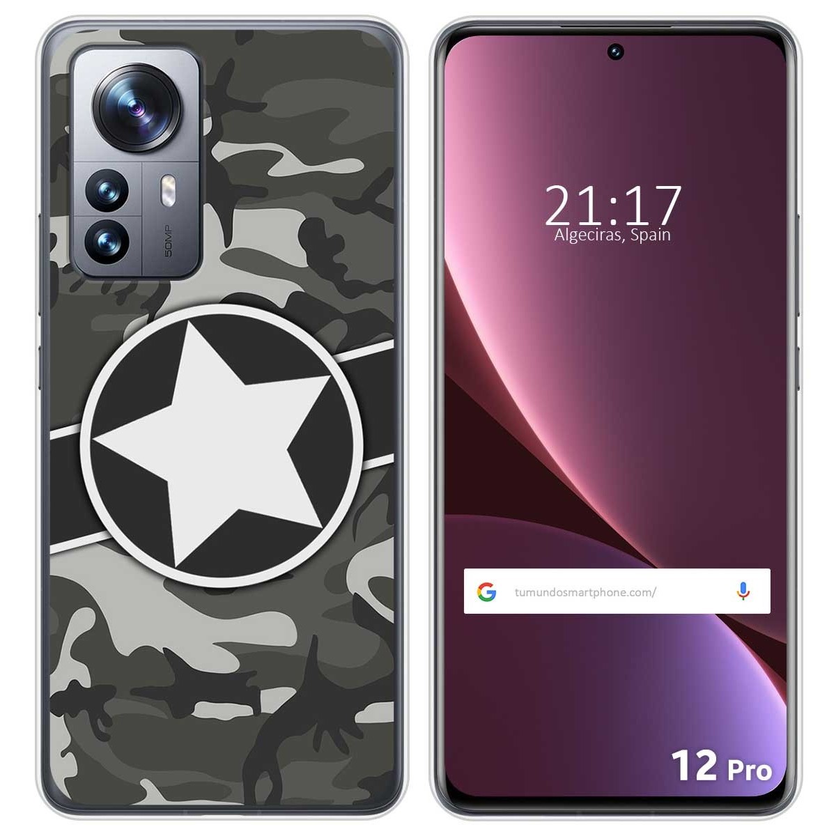 Funda Silicona para Xiaomi 12 Pro 5G diseño Camuflaje 02 Dibujos