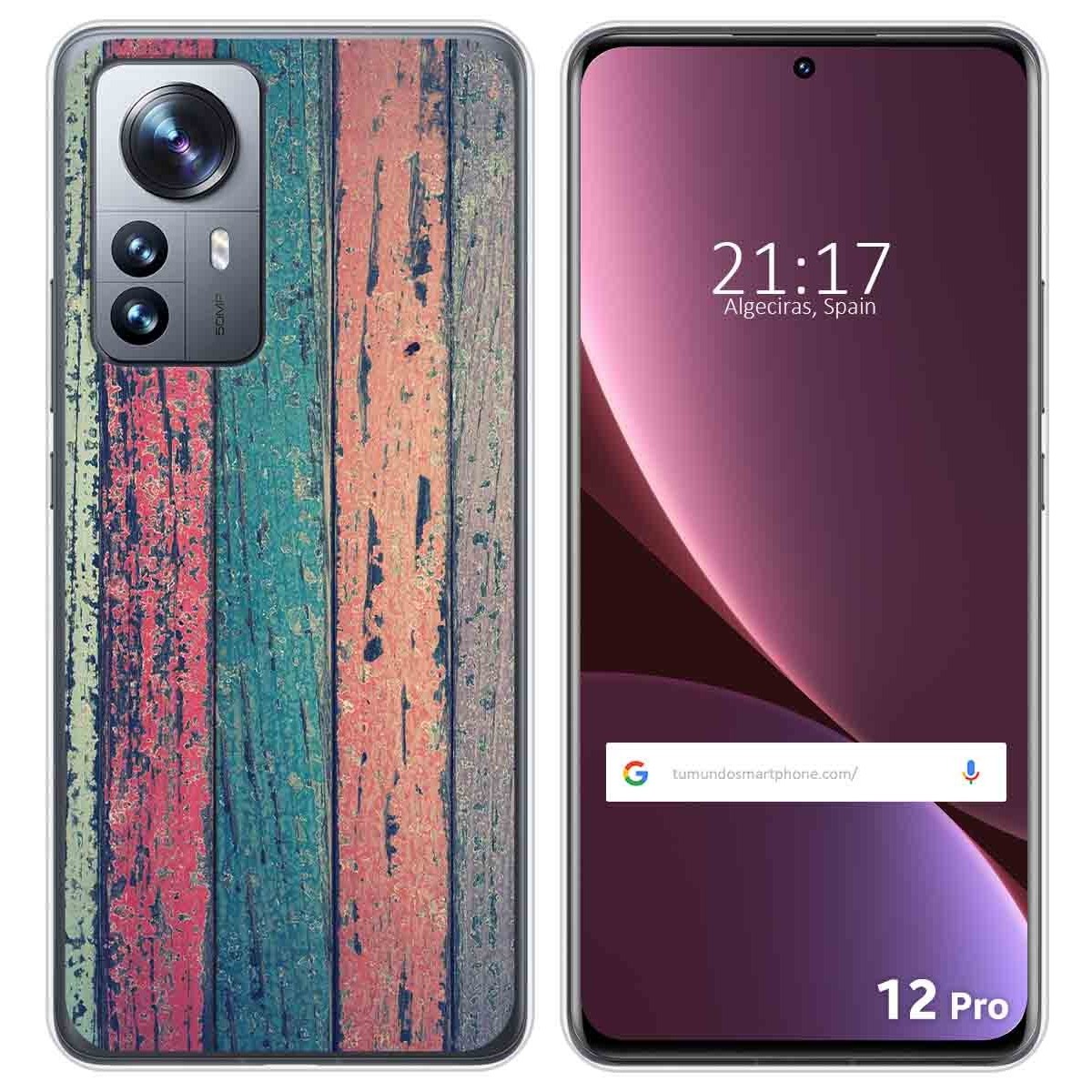 Funda Silicona para Xiaomi 12 Pro 5G diseño Madera 10 Dibujos