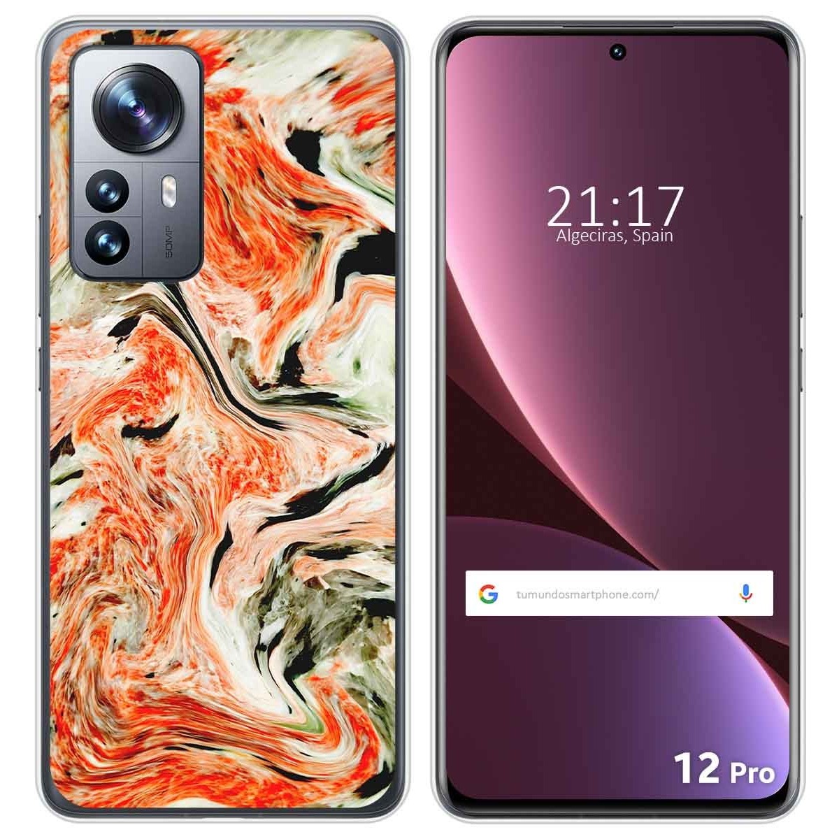 Funda Silicona para Xiaomi 12 Pro 5G diseño Mármol 12 Dibujos