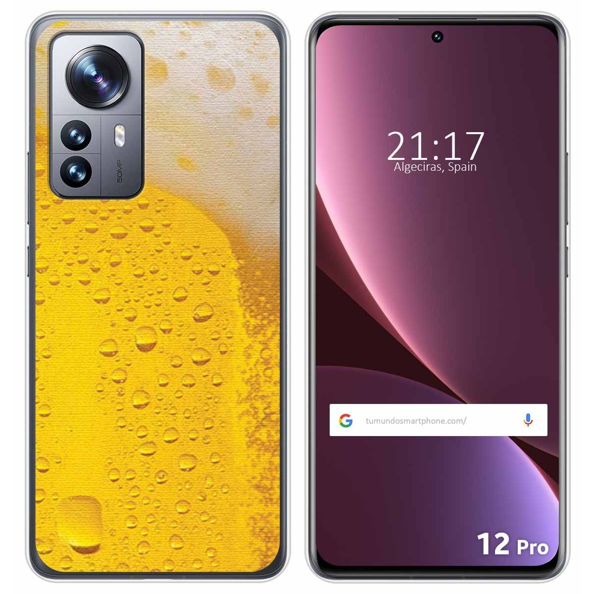 Funda Silicona para Xiaomi 12 Pro 5G diseño Cerveza Dibujos